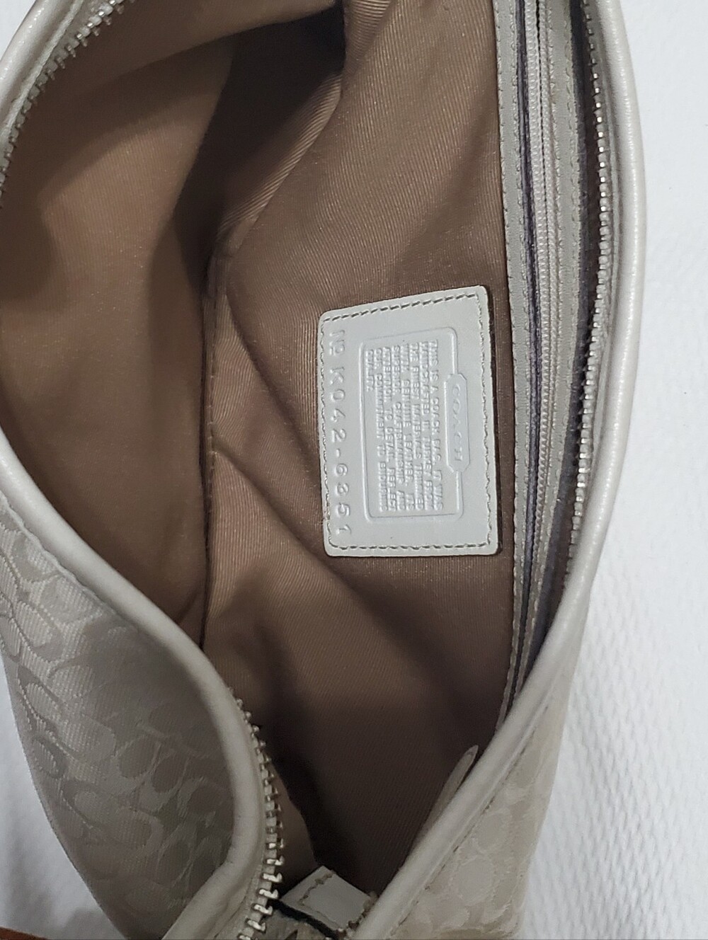 Coach 6351 Cream Signature Canvas Soho Hobo Y2K - Picture 7 of 14